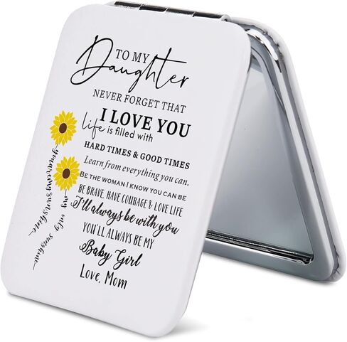 Gtizry to My Daughter Sunflower Gifts from Mom, Daughter Makeup Mirror, Inspirational Gifts for Daughter Gift Ideas for Christmas, Birthday, Graduation in Kuwait
