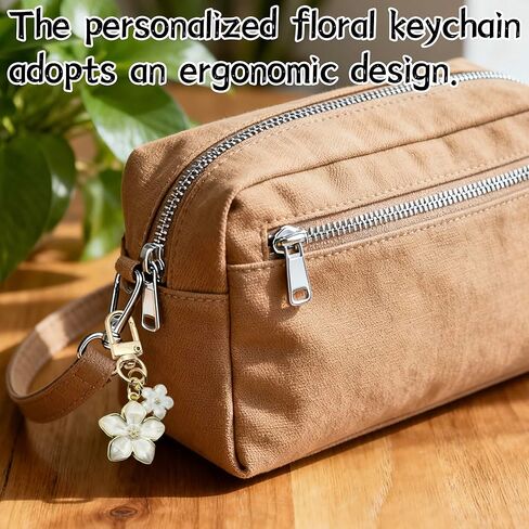 سلاسل مفاتيح على شكل زهرة رائعة للنساء من Ymcafmo، حلية سلسلة مفاتيح أنيقة، ملحقات حقيبة ومحفظة لحقائب اليد وحقائب الظهر - إكسسوارات أنيقة (9 قطع) in Kuwait