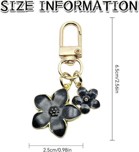 سلاسل مفاتيح على شكل زهرة رائعة للنساء من Ymcafmo، حلية سلسلة مفاتيح أنيقة، ملحقات حقيبة ومحفظة لحقائب اليد وحقائب الظهر - إكسسوارات أنيقة (9 قطع) in Kuwait