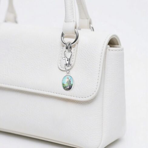 50 قطعة من سلاسل المفاتيح الكاثوليكية سانت جود مصنوعة من سبائك الزنك مناسبة لسلاسل مفاتيح الكنائس وعيد الفصح وإكسسوارات المجوهرات. in Kuwait