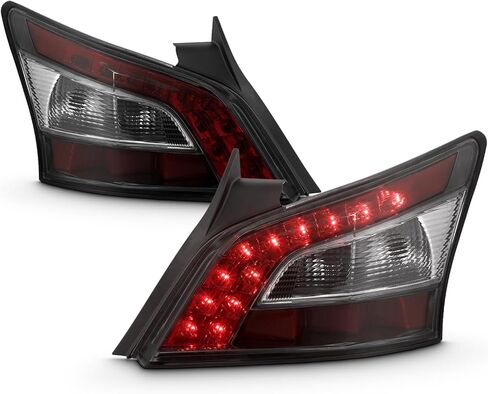 AKKON - Fits 2012-2014 Nissan Maxima Chrome Smoked Tail Lights Pair Driver+Passenger w/LED DRL Running Lamp Replacement in Saudi Arabia