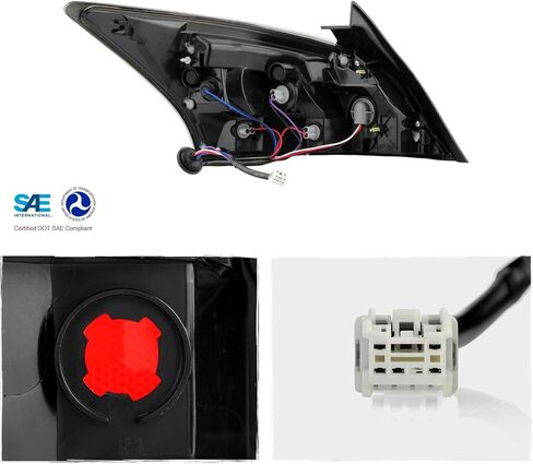 AKKON - Fits 2012-2014 Nissan Maxima Chrome Smoked Tail Lights Pair Driver+Passenger w/LED DRL Running Lamp Replacement in Saudi Arabia