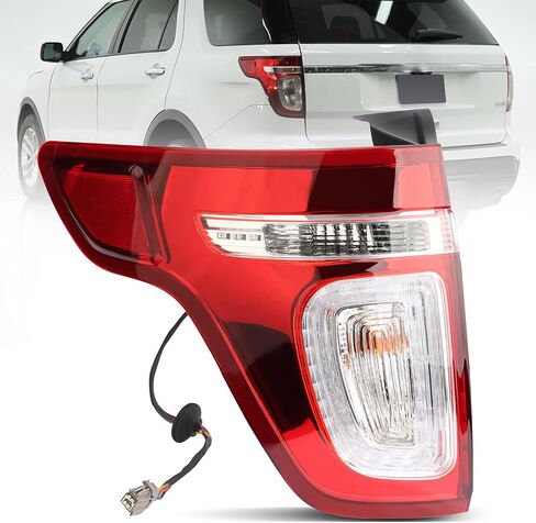 Tail Light Assembly Compatible with Ford Explorer Police 2016 2017 2018 2019 - Left Driver Side Brake Rear Halogen Lamp Replace FB5Z13405A FO280025 in Saudi Arabia