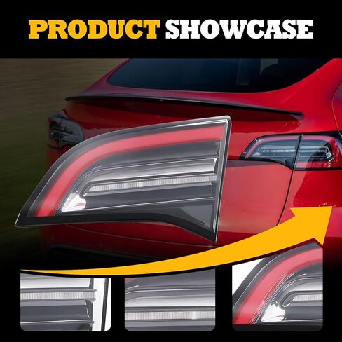 Right Inner Tail Light Assembly Compatible with 2021-2023 Model 3 & Y Passenger Side Trunk Light Rear Lamp 4 Pin 1502089-00-B (Right) in Saudi Arabia