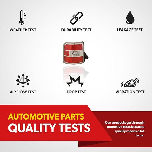 Tail Light For 2012-2019 Ford Flex SE SEL - Fits Driver Side - CAPA Certified - Tail Light Assembly Includes Lens, Housing, Bulbs - Replacement For CA8Z13405A in Kuwait