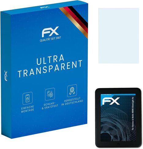 atFoliX Screen Protection Film Compatible with Barnes & Noble Nook GlowLight 4e Screen Protector, Ultra-Clear FX Protective Film (2X) in Kuwait