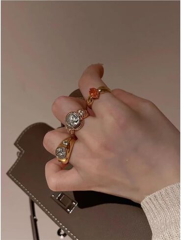 DYFUHO أسطورة الآلهة أثينا عملة الدائري، الأسطورة اليونانية الآلهة داينتي مكعب زركونيا الدائري، حلقة مفتوحة in Kuwait