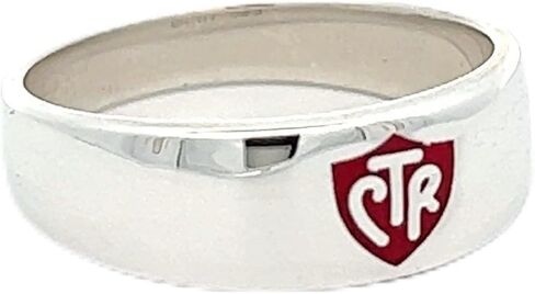 One Moment In Time J57R Sterling Silver Band Red Ring Mormon LDS CTR in Saudi Arabia