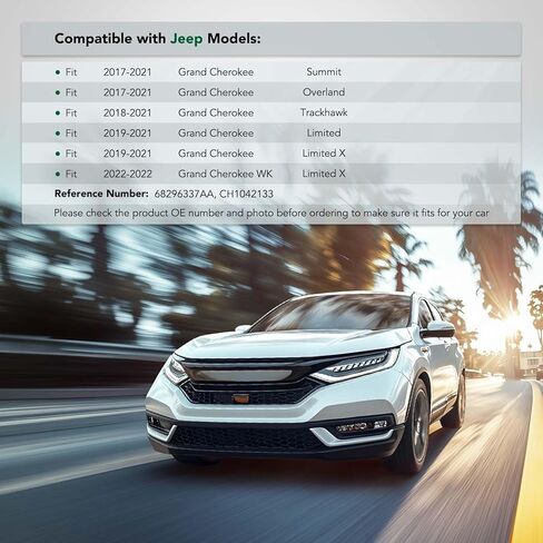 YHTAUTO غطاء ممتص الصدمات للجانب السفلي للسائق الأمامي متوافق مع Jeep Grand Cherokee 2017-2021، Grand Cherokee WK 2022، دعامة ممتصة للصدمات in Saudi Arabia