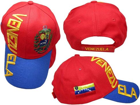 Venezuela 7 Star Red Royal Blue Yellow Letters Crest Patch On Side Embroidered Hat Cap in Saudi Arabia