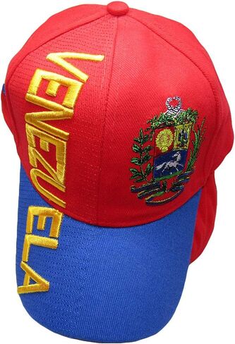 Venezuela 7 Star Red Royal Blue Yellow Letters Crest Patch On Side Embroidered Hat Cap in Saudi Arabia