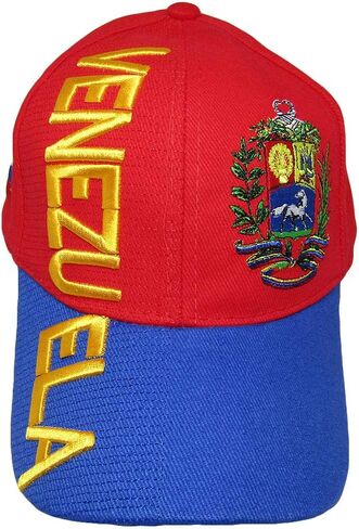 Venezuela 7 Star Red Royal Blue Yellow Letters Crest Patch On Side Embroidered Hat Cap in Saudi Arabia