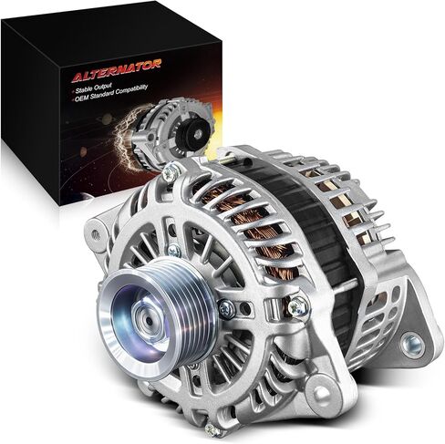 Alternator Fits For:-Nissan Altima S Sl Base 2007-2013 2.5L, Sentra 2007-2012, Rogue 2011-2013, Rogue Slecte 2014-2015 2.5L L4 12V 110A 6Grooves, 23100-JA02A, 2609555, 849054, N11258 (ALL-NEW) in Kuwait