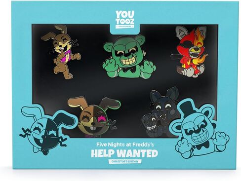 مجموعة دبابيس Youtooz Help Wanted، دبابيس مطلوبة للمساعدة مرخصة رسميًا، يتضمن صندوق التجميع 5 دبابيس من Youtooz Five Nights at Freddy's Collection in Saudi Arabia