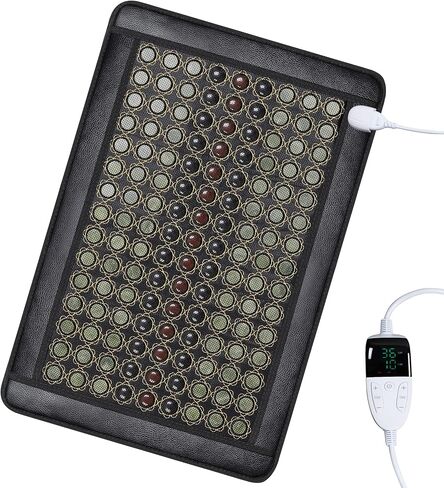 Infrared Heating Pad for Back, Far Infrared Natural Jade Heating Pad, Smart Controller with Memory Function, 290pcs Natural Jade and Tourmaline, Auto Shut Off, 71 x 25 inches in Saudi Arabia
