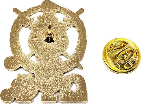 Omega Psi/Ψ Phi 3D Shield Lapel Pin With Letters [Gold - 1.125"] - ID#129542 in Kuwait