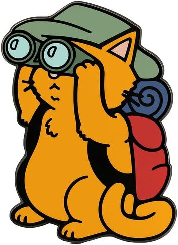 Kolorspun Hiking Cat Enamel Lapel Pin in Saudi Arabia