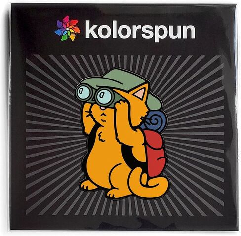 Kolorspun Hiking Cat Enamel Lapel Pin in Saudi Arabia