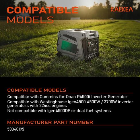 50040195 Carburetor Kit Compatible with Cummins Onan P4500i Westinghouse Igen4500 4500W/3700W Inverter Generators W 224cc Engines Include 2 Stepper Motors in Kuwait