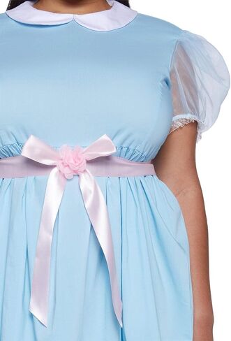 Dolls Kill Plus Size Baby Doll Dress for Women - Scary Shining Twins Costume by Trickz N' Treatz in Saudi Arabia