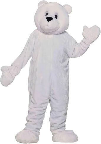 الدب القطبي زي التميمة هالوين الأبيض القطيفة الكبار تأثيري حلي in Kuwait