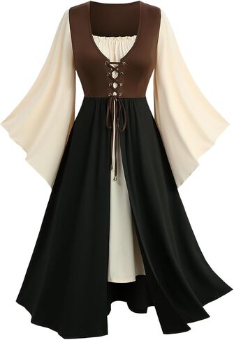 ROSE GAL Plus Size Womens Renaissance Costume Dress Medieval Pirate Peasant in Saudi Arabia