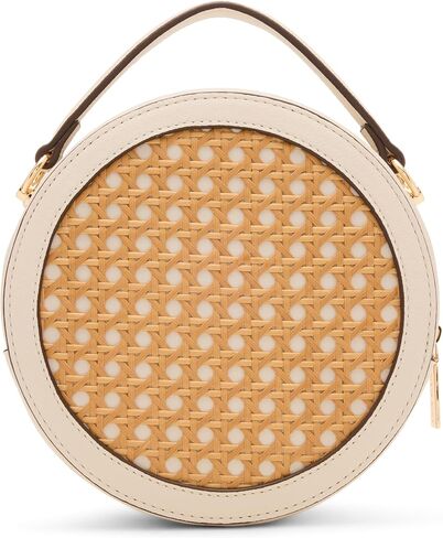 Anne Klein Womens Caning Circle Bag, Natural/Parchment in Saudi Arabia