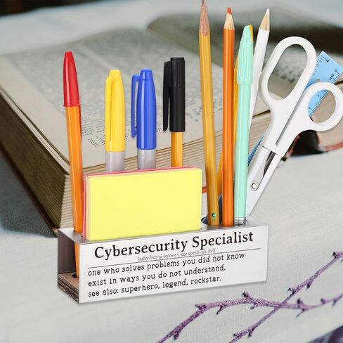 Cybersecurity Specialist Appreciation Gift, Office Desk Decor for IT Security Experts, Ethical Hackers, Network Administrators Career Recognition Gift, Funny Office Pencil Holder for Desk SD273 in Kuwait