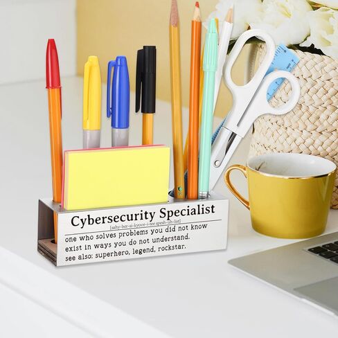 Cybersecurity Specialist Appreciation Gift, Office Desk Decor for IT Security Experts, Ethical Hackers, Network Administrators Career Recognition Gift, Funny Office Pencil Holder for Desk SD273 in Kuwait