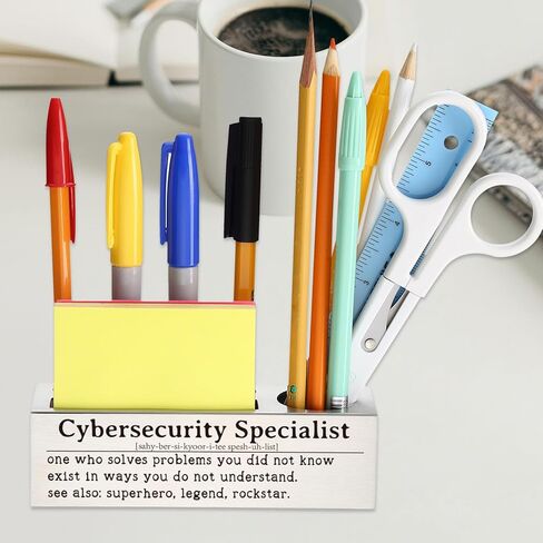 Cybersecurity Specialist Appreciation Gift, Office Desk Decor for IT Security Experts, Ethical Hackers, Network Administrators Career Recognition Gift, Funny Office Pencil Holder for Desk SD273 in Kuwait