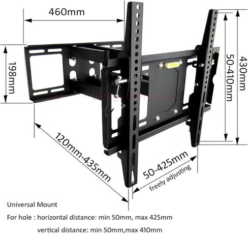DL-D-106SH 23 "-55" 50 "孔距 400X400 75 كجم حركة كاملة 6 ذراع ذراع قابل للتعديل تلفزيون جدار جبل قوس جدار متحرك الذراع حامل LCD in Kuwait