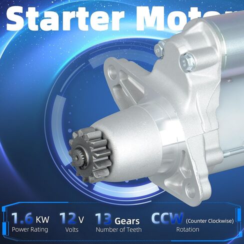 New Starter Motor 17825 Compatible with Toyota Camry Highlander RAV4 Avalon Sienna Solara Venza, Lexus ES300 ES350 RX330 RX350, Scion TC XB Replace OE 428000-5870 228000-9900 SND0347 in Kuwait