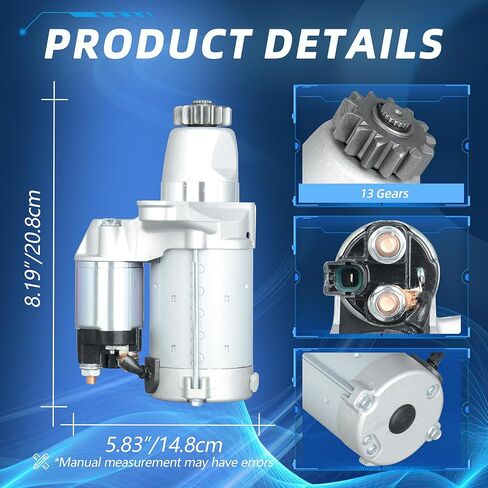 New Starter Motor 17825 Compatible with Toyota Camry Highlander RAV4 Avalon Sienna Solara Venza, Lexus ES300 ES350 RX330 RX350, Scion TC XB Replace OE 428000-5870 228000-9900 SND0347 in Kuwait