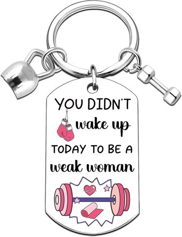 Ibiwe Gym Accessories for Women Fitness Gifts for Women Men Sports Lover Present Keychain Weight Loss Weightlifting Gift for Bodybuilder Funny Gym Workout Juwelry in Saudi Arabia