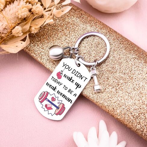 Ibiwe Gym Accessories for Women Fitness Gifts for Women Men Sports Lover Present Keychain Weight Loss Weightlifting Gift for Bodybuilder Funny Gym Workout Juwelry in Saudi Arabia