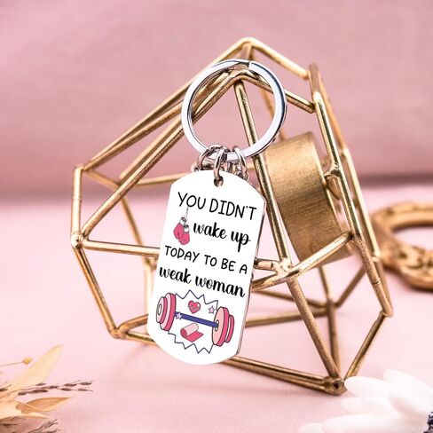Ibiwe Gym Accessories for Women Fitness Gifts for Women Men Sports Lover Present Keychain Weight Loss Weightlifting Gift for Bodybuilder Funny Gym Workout Juwelry in Saudi Arabia