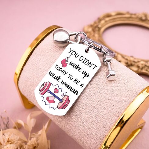 Ibiwe Gym Accessories for Women Fitness Gifts for Women Men Sports Lover Present Keychain Weight Loss Weightlifting Gift for Bodybuilder Funny Gym Workout Juwelry in Saudi Arabia