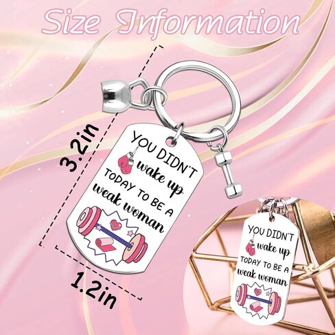 Ibiwe Gym Accessories for Women Fitness Gifts for Women Men Sports Lover Present Keychain Weight Loss Weightlifting Gift for Bodybuilder Funny Gym Workout Juwelry in Saudi Arabia