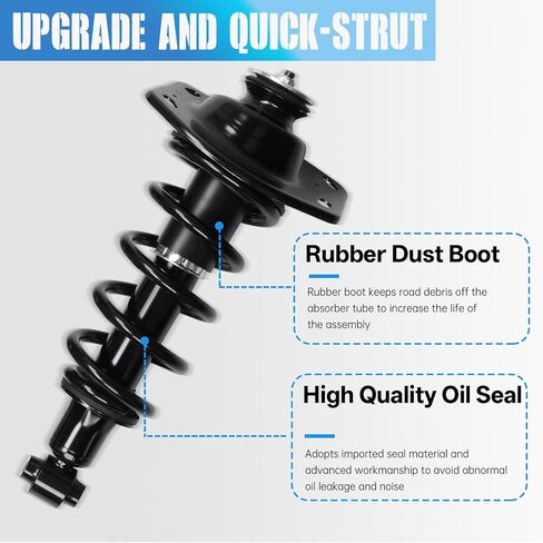 Rear Pair Complete Struts Shocks Assembly w/Coil Spring Replacement for Chevrolet Camaro 2011-2015 3.6L V6 Suspension Kit 273029L 273029R in Saudi Arabia
