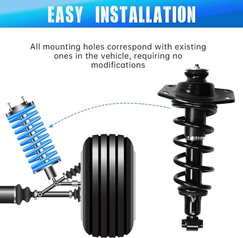 Rear Pair Complete Struts Shocks Assembly w/Coil Spring Replacement for Chevrolet Camaro 2011-2015 3.6L V6 Suspension Kit 273029L 273029R in Saudi Arabia