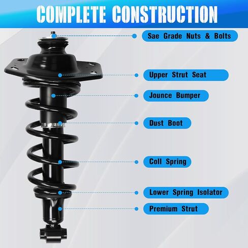 Rear Pair Complete Struts Shocks Assembly w/Coil Spring Replacement for Chevrolet Camaro 2011-2015 3.6L V6 Suspension Kit 273029L 273029R in Saudi Arabia