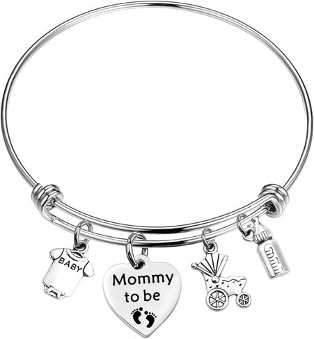 CHOROY Mommy to Be Bracelet Expectant Mother Bracelet New Mom Gift Pregnancy Announcement Gift for Mother-to-be (Mommy to be earrings) in Saudi Arabia
