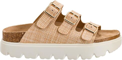 Corkys Footwear Hey Girl Women’s Three’s Company Platform Sandal – With a 1-Inch Platform, Three Dainty Straps with Adjustable Buckles, and Lightly Cushioned Insoles in Saudi Arabia