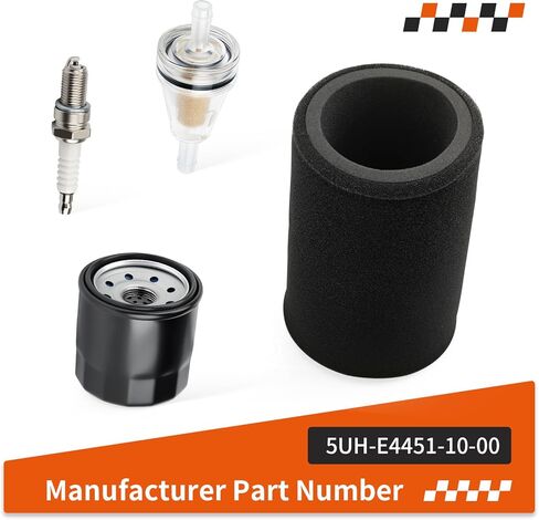 For Yamaha Grizzly Wolverine Kodiak Bruin 350 450 YFM350 YFM450 Air Filter W/Oil Filter + Spark Plug 2004-2014 5UH-E4451-10-00 in Saudi Arabia