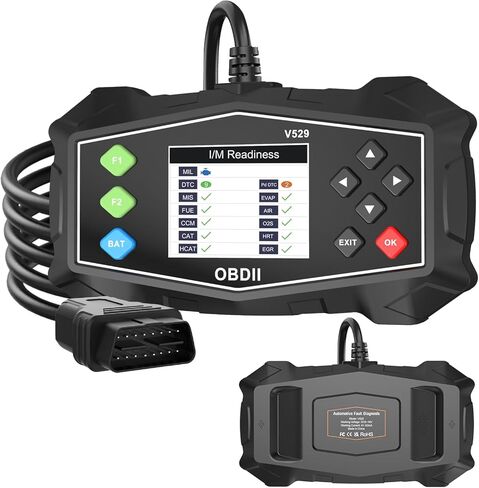 OBD2 Scanner Diagnostic Code Reader,Automotive OBD II Engine Light,Battery Tester,Mode 6, Mode 8 & I/M Readiness,OBDII Scan Tool for All OBDII Cars 1996+(OBDIIBlack) in Saudi Arabia