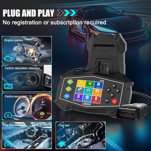 OBD2 Scanner Diagnostic Code Reader,Automotive OBD II Engine Light,Battery Tester,Mode 6, Mode 8 & I/M Readiness,OBDII Scan Tool for All OBDII Cars 1996+(OBDIIBlack) in Saudi Arabia