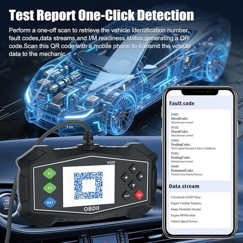 OBD2 Scanner Diagnostic Code Reader,Automotive OBD II Engine Light,Battery Tester,Mode 6, Mode 8 & I/M Readiness,OBDII Scan Tool for All OBDII Cars 1996+(OBDIIBlack) in Saudi Arabia