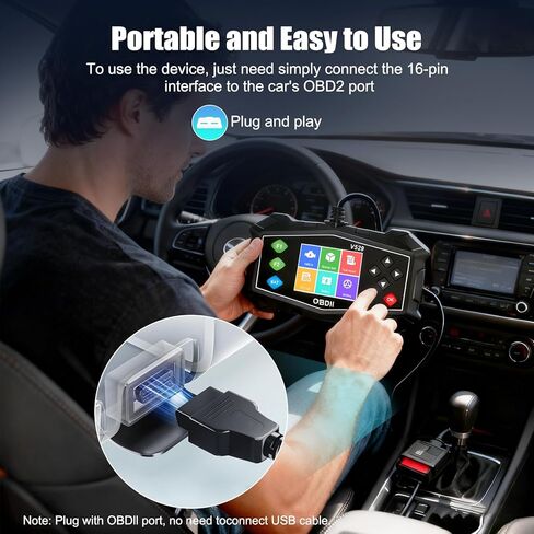 OBD2 Scanner Diagnostic Code Reader,Automotive OBD II Engine Light,Battery Tester,Mode 6, Mode 8 & I/M Readiness,OBDII Scan Tool for All OBDII Cars 1996+(OBDIIBlack) in Saudi Arabia