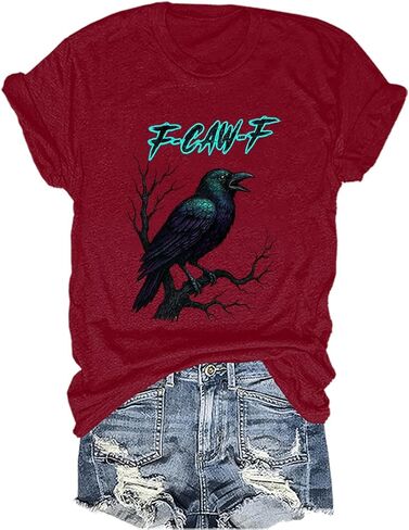 Funny Crow Shirt Black Bird Graphic Tees in Saudi Arabia