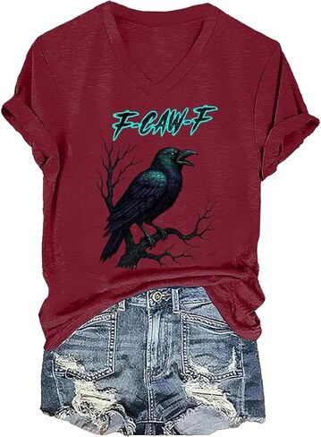 Funny Crow Shirt Black Bird Graphic Tees in Saudi Arabia